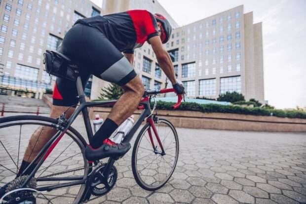 5 Tips on How To Make a Bike Seat More Comfortable Cyclist wearing padded bike shorts to make his bike seat more comfortable