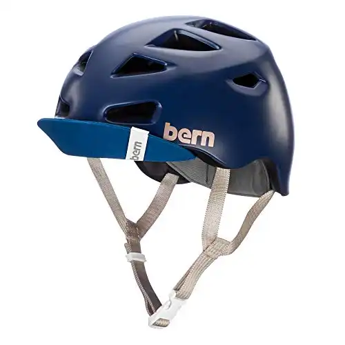Bern, Melrose Helmet with Flip Visor, Satin Navy Blue, Small
